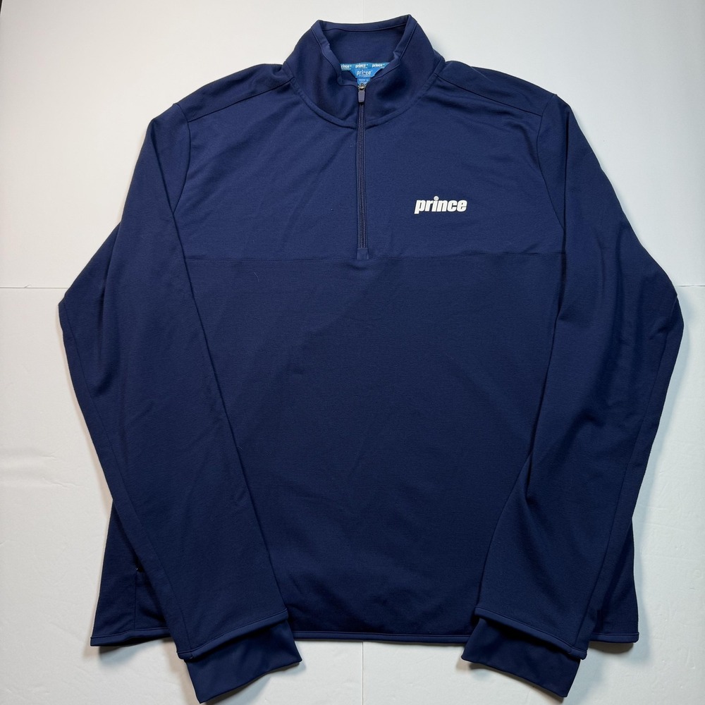 Prince Pickleball Pullover Mens 2XL Navy Quarter Zip‎ Performance Pockets Sport
